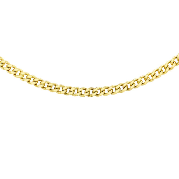 9ct Gold 46cm/18" Diamond Cut Curb Chain