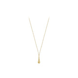 9ct Gold Diamond Cut Tear Drop Necklace