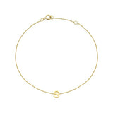 9ct Gold Initial "A-Z" 15cm - 18.5cm Bracelet