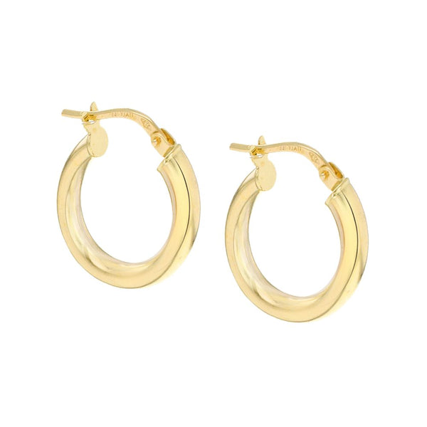 9ct Gold 18mm Creole Hoop Earrings