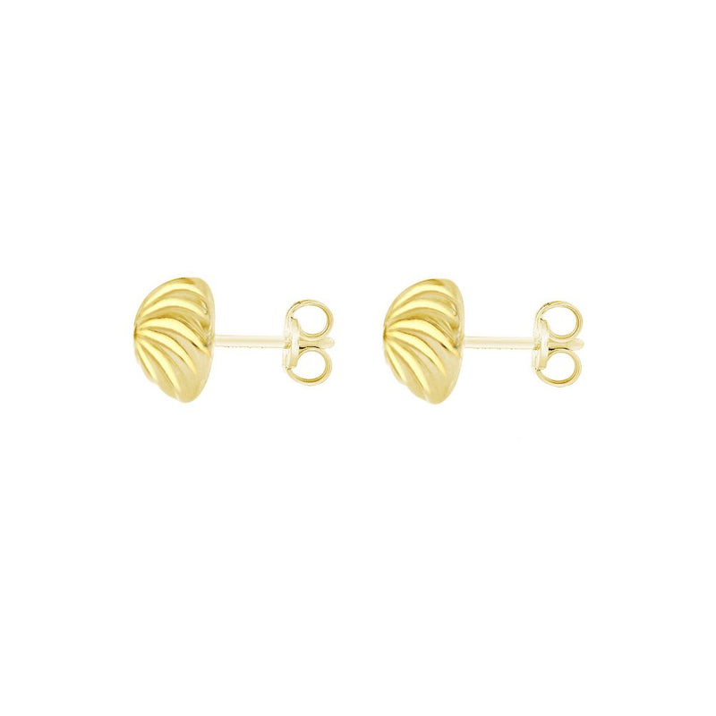 9ct Gold Swirl Stud Earrings