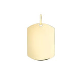 9ct Gold Dog Tag Pendant