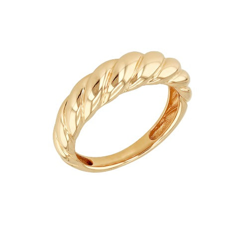 9ct Gold Twist Dome Ring