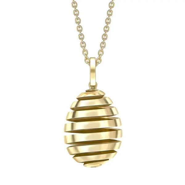 Fabergé 18ct Gold Essence Spiral Egg Pendant Necklace 1396PE2584/3
