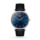 Tissot Everytime Black Leather Blue Dial 40mm Watch T1434101604100