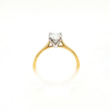 18ct Gold Round Solitaire Diamond Ring