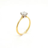 18ct Gold Round Solitaire Diamond Ring