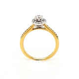 18ct Gold Round Halo Diamond Ring