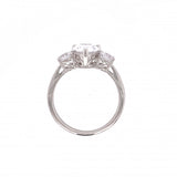 9ct White Gold Pear Shape Cubic Zirconia Ring