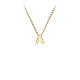 9ct Gold 4mm x 4.5mm "A-Z" Initial Necklace