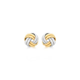 9ct Gold Two-Tone Knot Earrings
