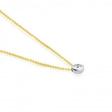 18ct Yellow & White Gold 0.06ct Diamond Slider Necklace