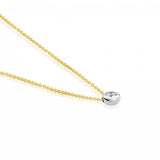 18ct Two Tone Gold Diamond Slider Necklace