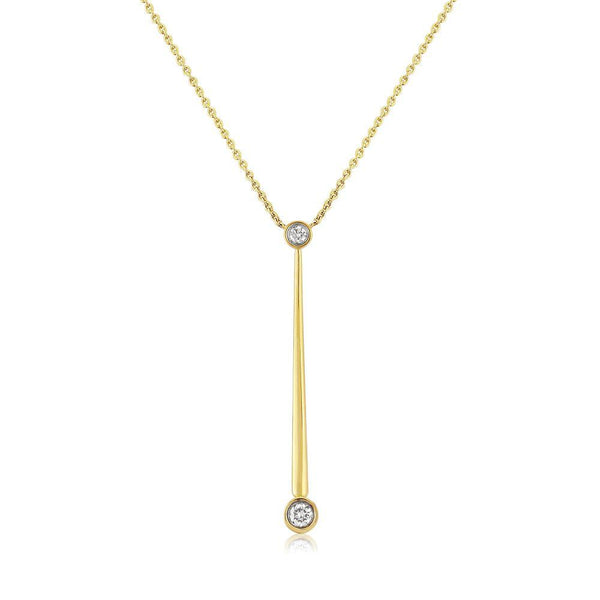 9ct Gold Diamond Drop Necklace 
