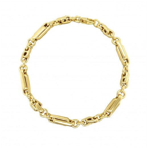 9ct Gold 7" Long & Short Knot Bracelet