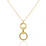9ct Gold Circles Pendant Necklace