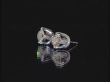 18ct White Gold 0.50ct Half Moon Diamond Earrings