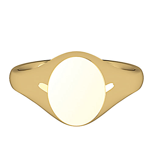 9ct Gold Small Oval Signet Ring