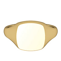 9ct Gold Large 12mm x 12mm Square Signet Ring