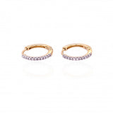 9ct Gold Diamond Hoop Earrings
