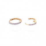 9ct Gold Diamond Hoop Earrings