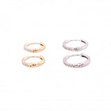 9ct Gold Diamond Hoop Earrings