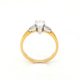 18ct Gold Pear and Baguette Diamond Ring