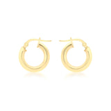 9ct Gold 15mm Creole Hoop Earrings