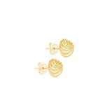 9ct Gold Swirl Stud Earrings