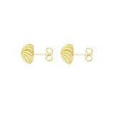9ct Gold Swirl Stud Earrings