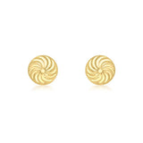 9ct Gold Swirl Stud Earrings
