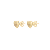 9ct Gold Heart Stud Earrings