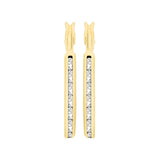 9ct Gold 13mm CZ Hoop Earrings