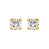 9ct Gold 6mm Cubic Zirconia Stud Earrings