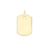 9ct Gold Dog Tag Pendant