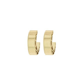 9ct Gold Filigree Detail Half-Hoop Earrings