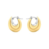 9ct Gold Two-Tone Hinged Earrings