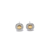 Enibas Beautiful Heart 22ct Gold and Sterling Silver Stud Earrings