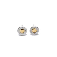 Enibas Beautiful Heart 22ct Gold and Sterling Silver Stud Earrings