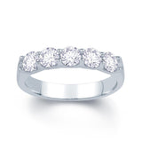 18ct White Gold 5 Stone 1.50ct Diamond Eternity Band