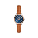 Tan Leather Ladies Fossil Carlie Mini Watch ES4701