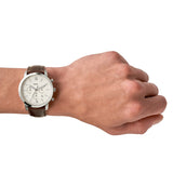 Fossil Neutro Quartz Brown Leather 44mm Watch FS5380