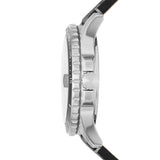 Fossil Blue Quartz Black Leather 42mm Watch FS5960