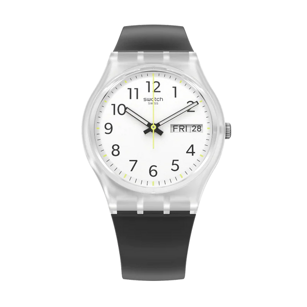 Swatch Rinse Repeat Black Quartz 34mm Watch GE726