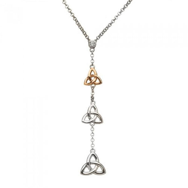 House of Lor Long Trinity Knot Necklace H40046