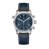 Longines Spirit Blue Leather Chronograph Watch L38204930