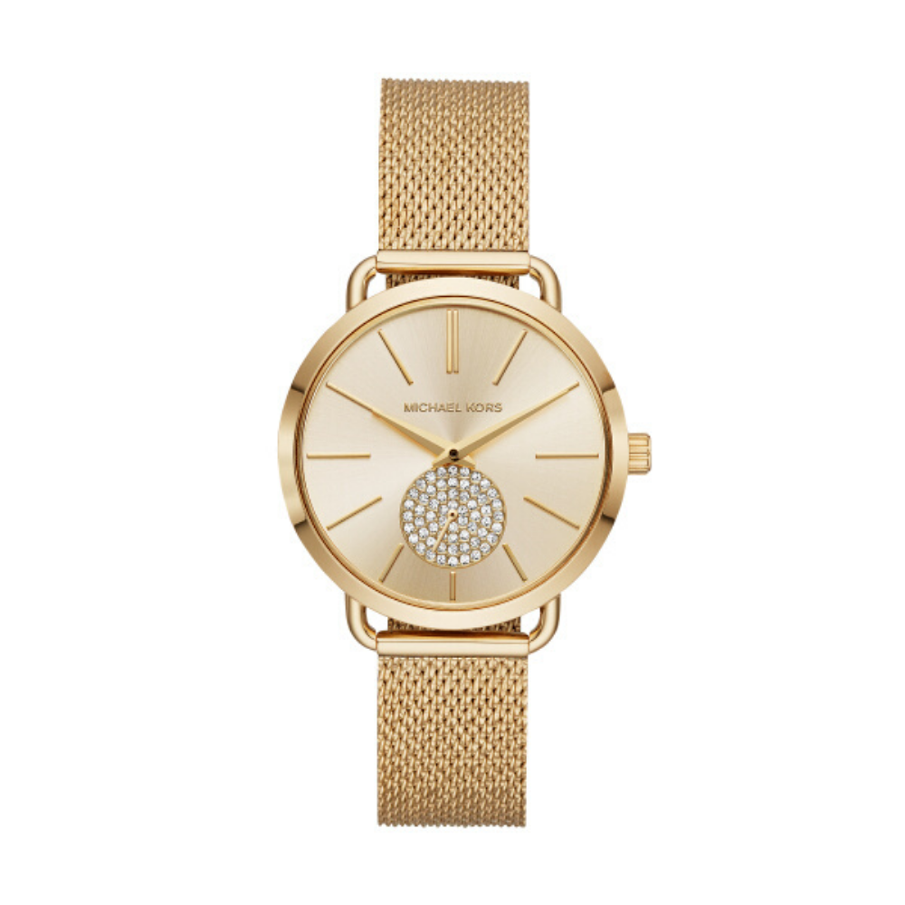 Michael Kors Portia Gold Mesh 36mm Ladies Watch MK3844 Bannon