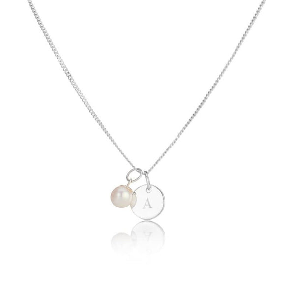 Molly Brown Personalised My First Pearl Disc Necklace