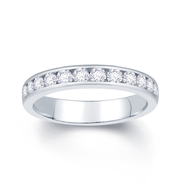 Platinum Channel set 0.65ct Diamond Wedding Ring