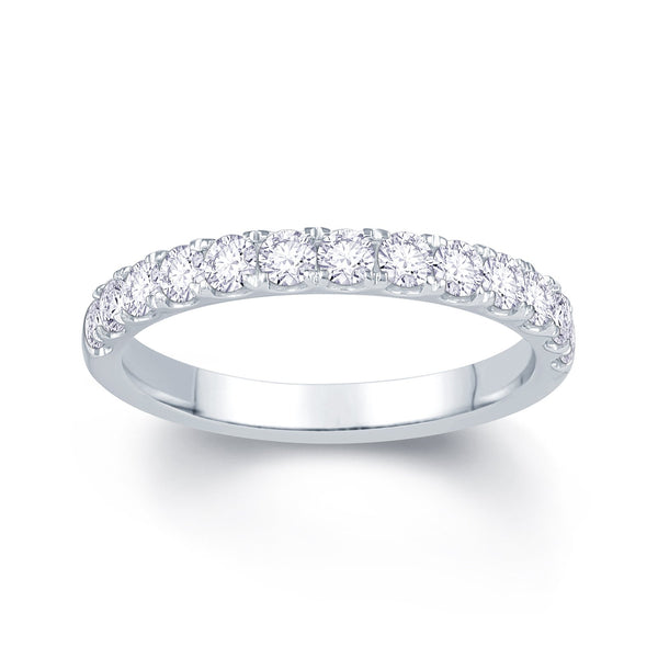 18ct White Gold Split Claw 0.55ct Diamond Wedding Ring